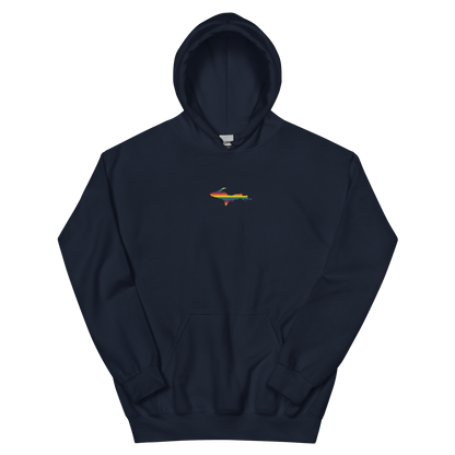 Michigan Upper Peninsula Hoodie (w/ Embroidered UP Pride Flag Outline) | Unisex Standard