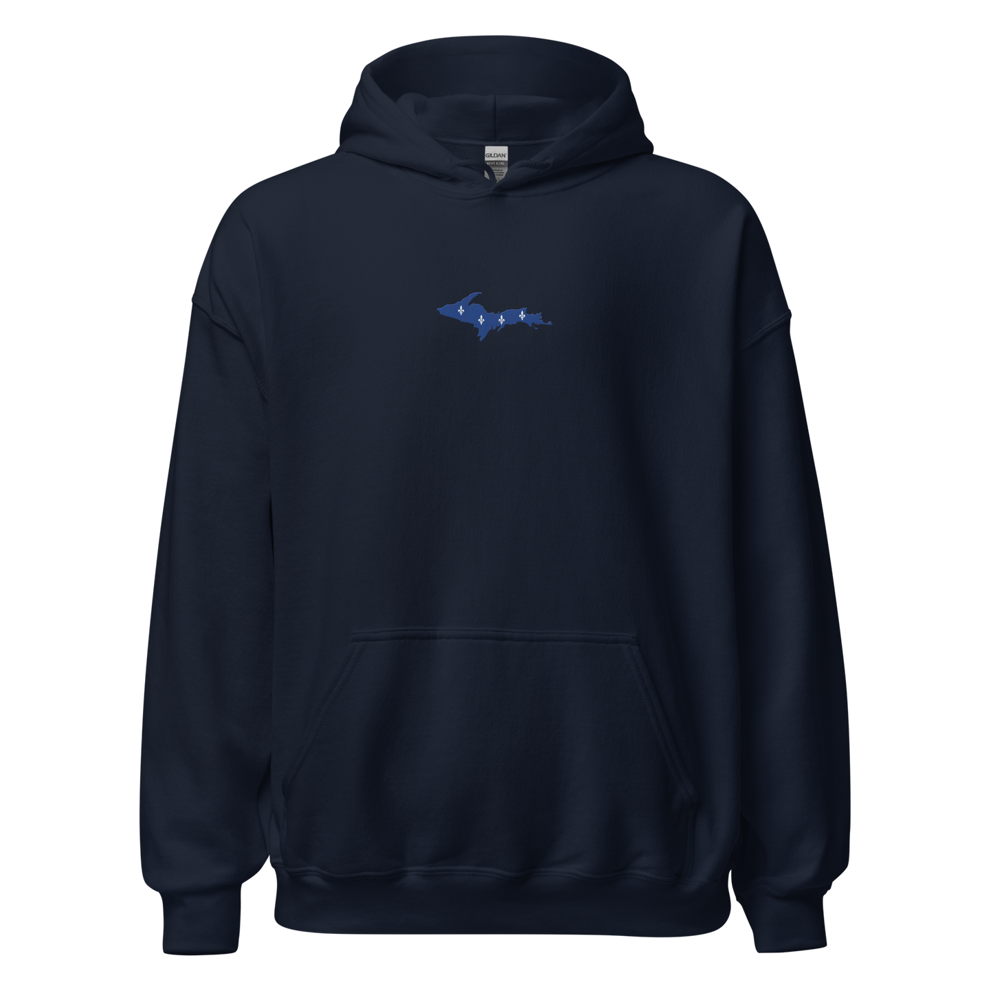 Michigan Upper Peninsula Hoodie (w/ Embroidered UP Quebec Flag Outline) | Unisex Standard