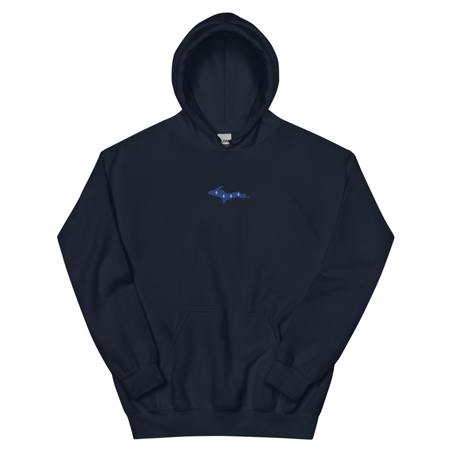 Michigan Upper Peninsula Hoodie (w/ Embroidered UP Quebec Flag Outline) | Unisex Standard