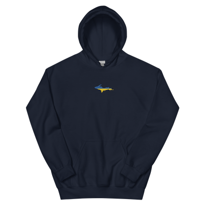 Michigan Upper Peninsula Hoodie (w/ Embroidered UP Ukraine Flag Outline) | Unisex Standard