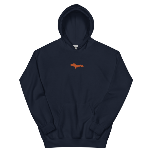 Michigan Upper Peninsula Hoodie (w/ Embroidered Orange UP Outline) | Unisex Standard