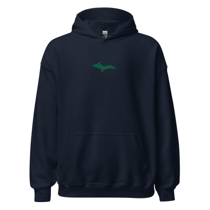 Michigan Upper Peninsula Hoodie (w/ Embroidered Green UP Outline) | Unisex Standard