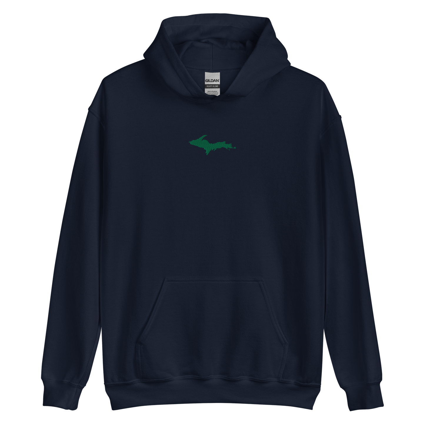 Michigan Upper Peninsula Hoodie (w/ Embroidered Green UP Outline) | Unisex Standard