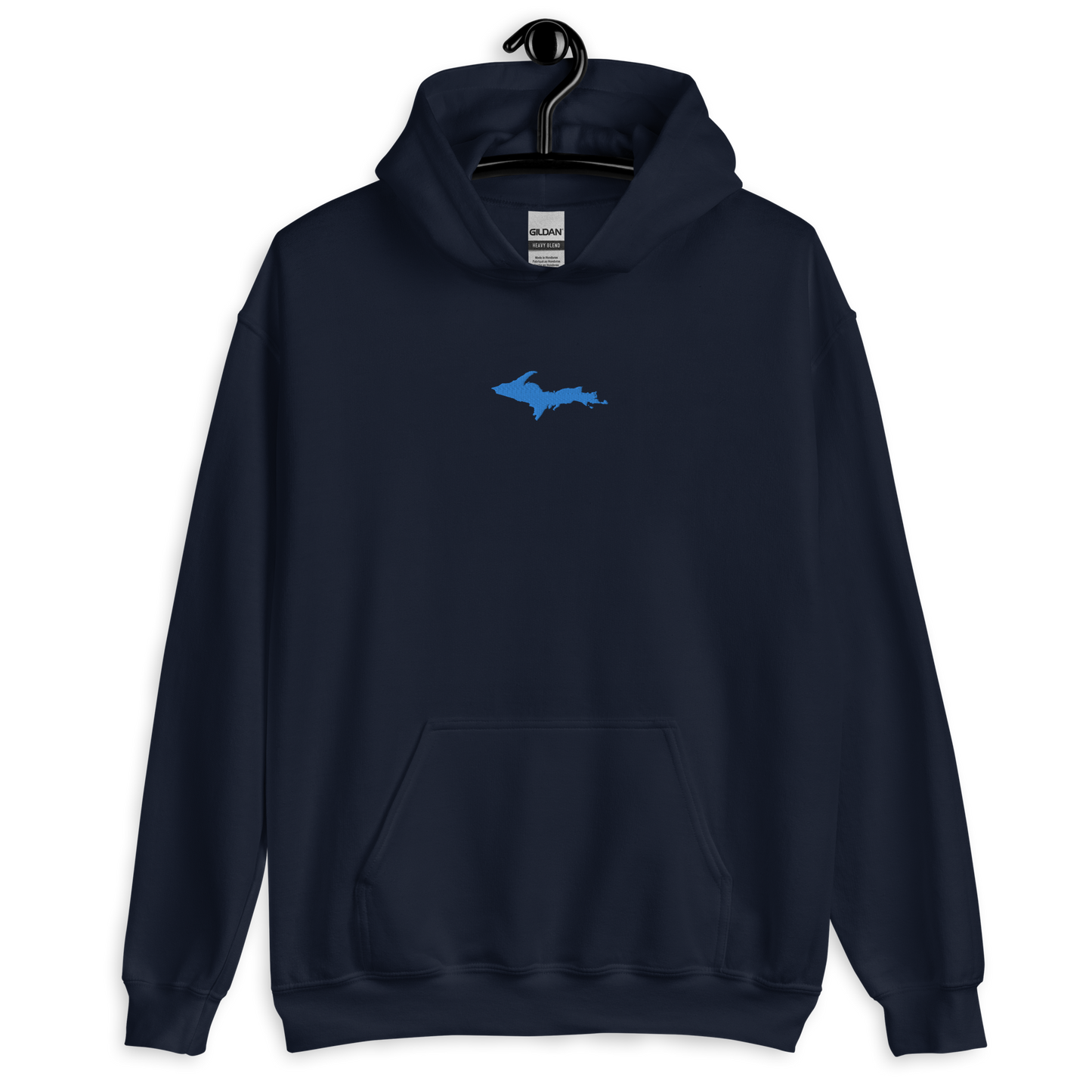 Michigan Upper Peninsula Hoodie (w/ Embroidered Azure UP Outline) | Unisex Standard