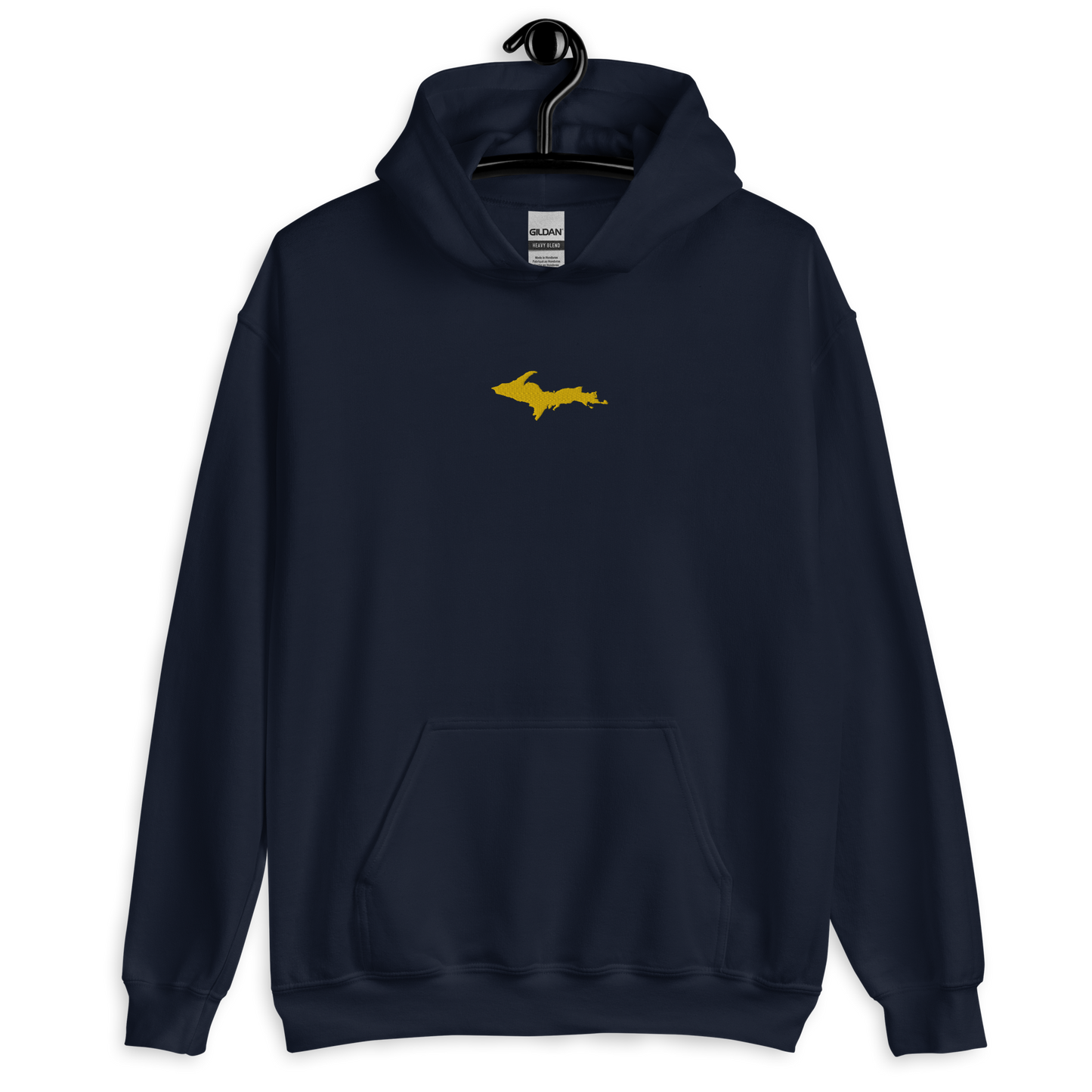 Michigan Upper Peninsula Hoodie (w/ Embroidered Gold UP Outline) | Unisex Standard