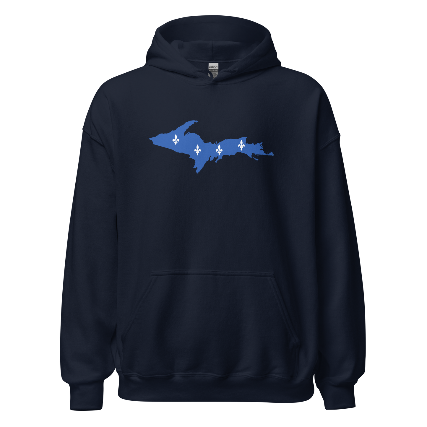 Michigan Upper Peninsula Hoodie (w/ UP Quebec Flag Outline) | Unisex Standard