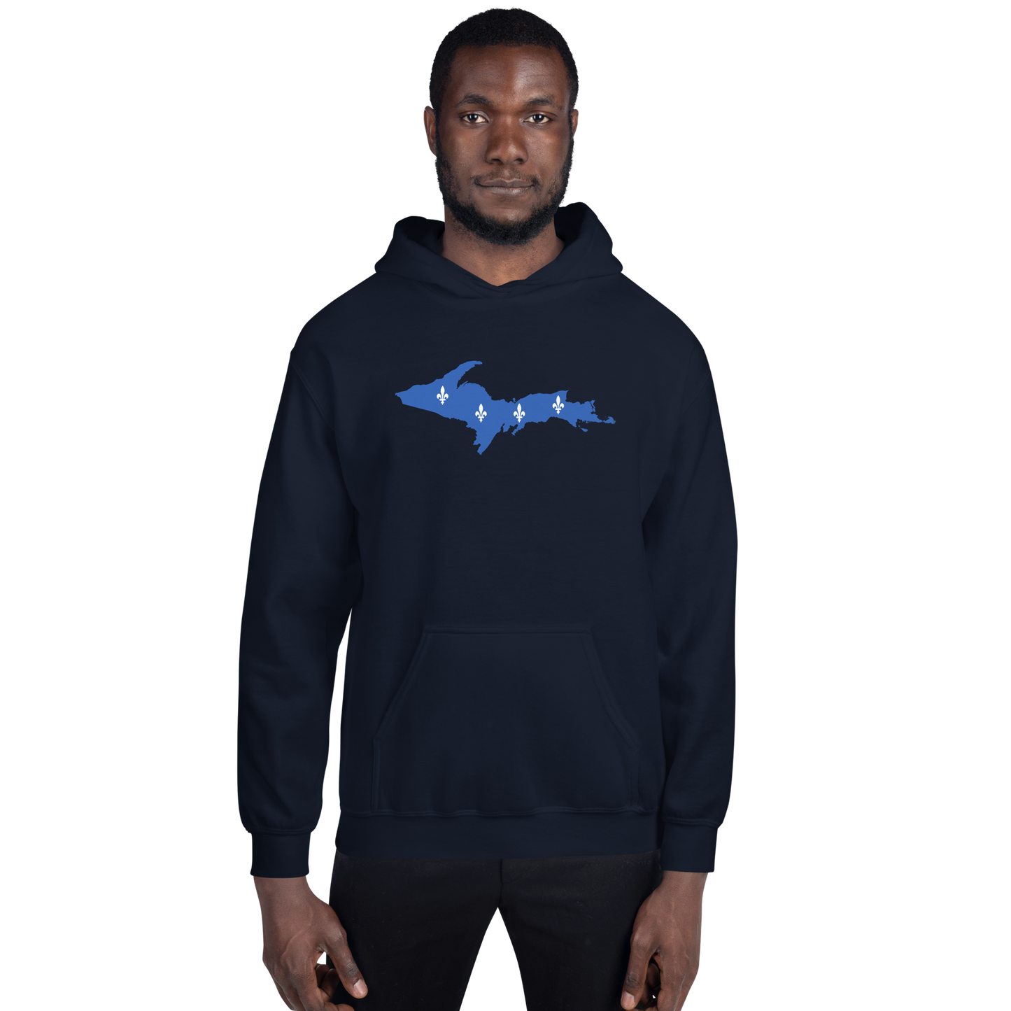 Michigan Upper Peninsula Hoodie (w/ UP Quebec Flag Outline) | Unisex Standard