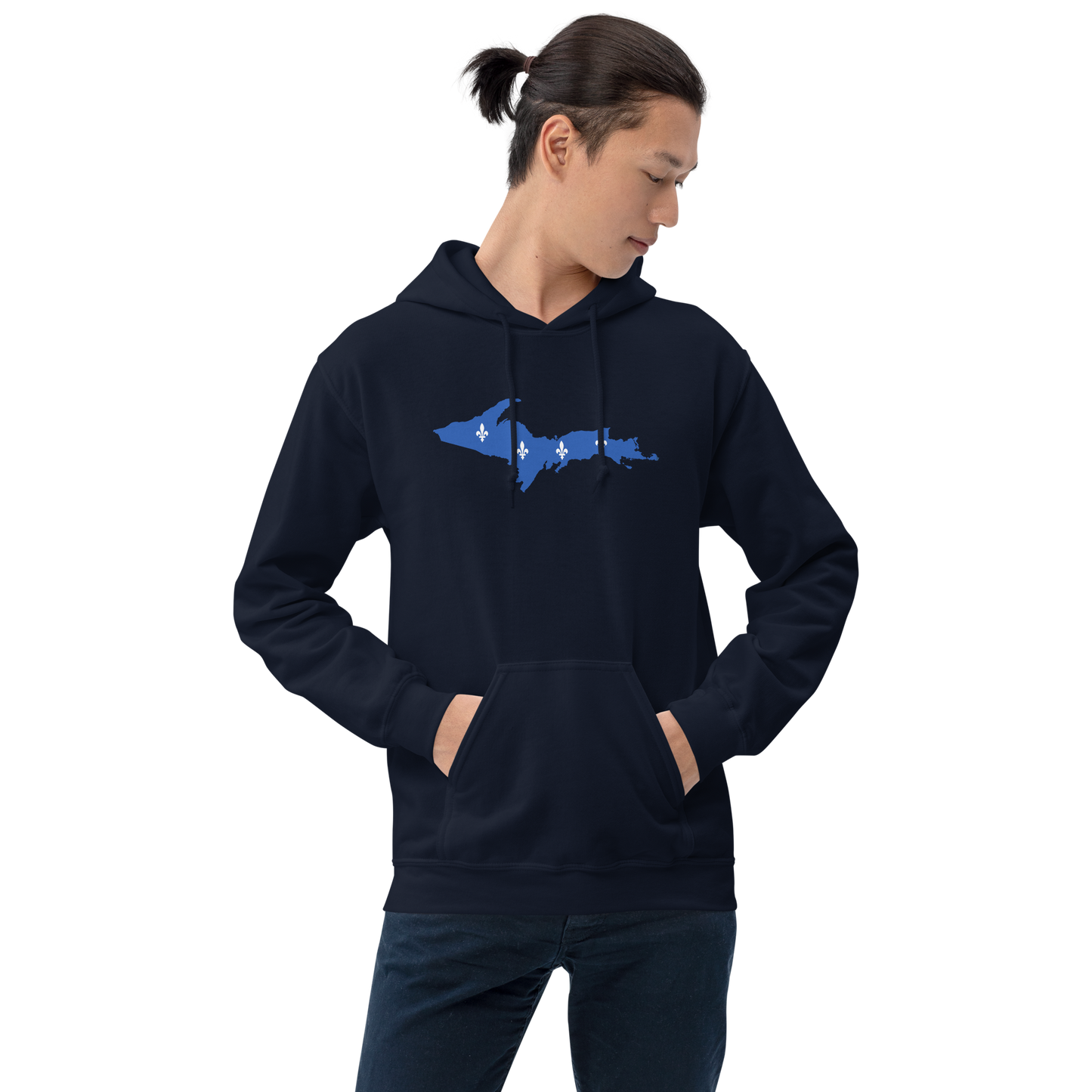 Michigan Upper Peninsula Hoodie (w/ UP Quebec Flag Outline) | Unisex Standard