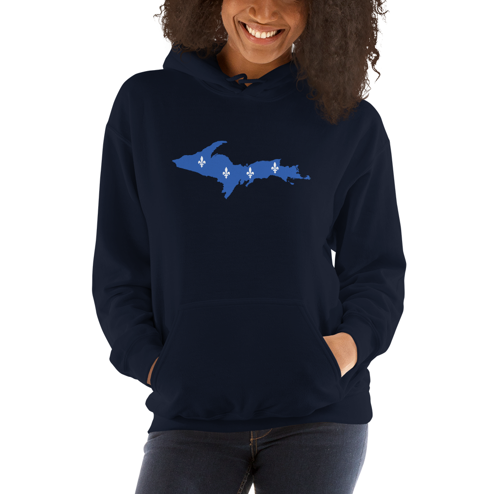 Michigan Upper Peninsula Hoodie (w/ UP Quebec Flag Outline) | Unisex Standard