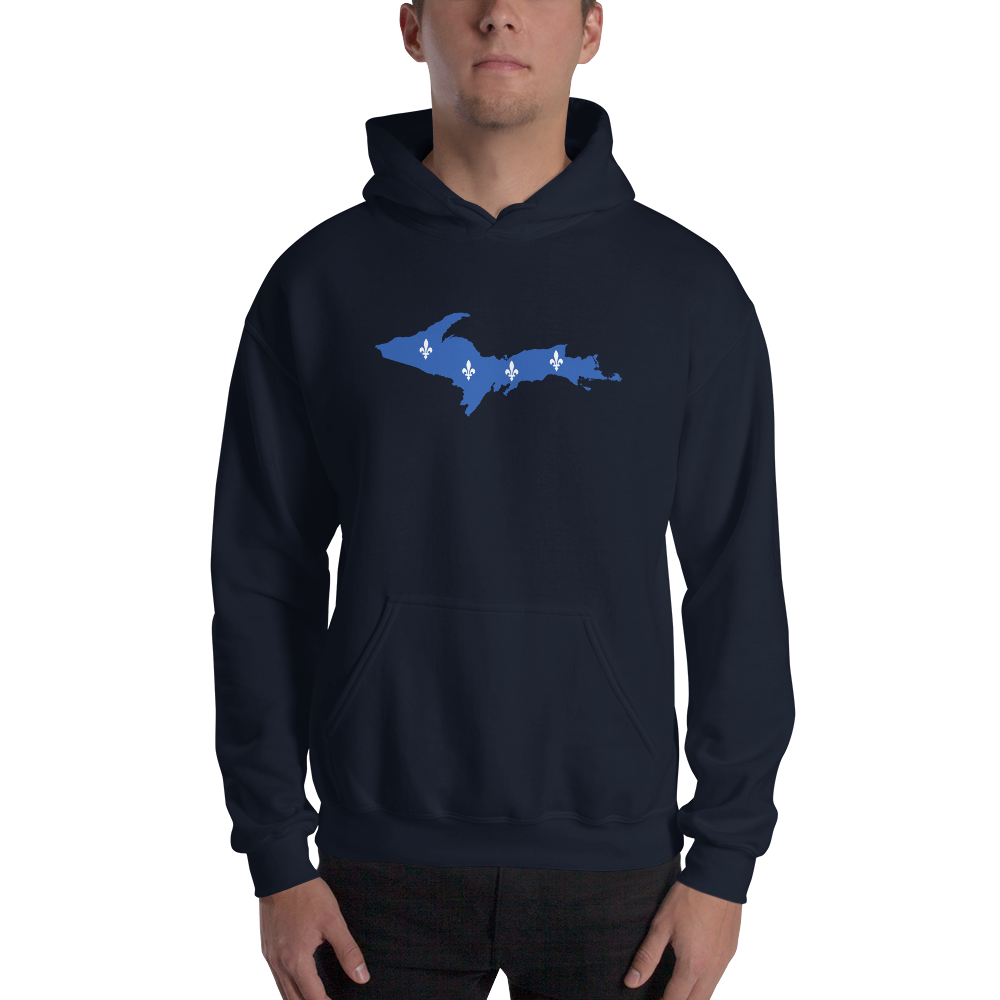 Michigan Upper Peninsula Hoodie (w/ UP Quebec Flag Outline) | Unisex Standard