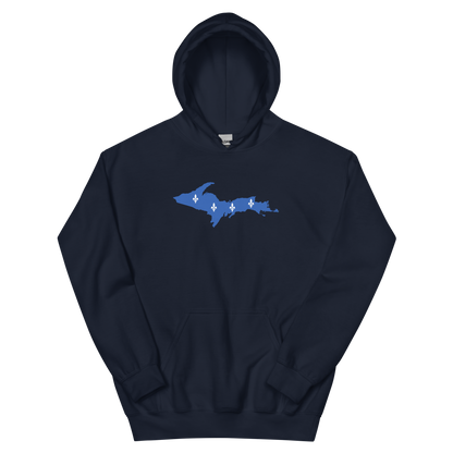 Michigan Upper Peninsula Hoodie (w/ UP Quebec Flag Outline) | Unisex Standard