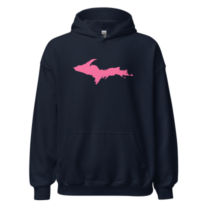 Michigan Upper Peninsula Hoodie (w/ Pink UP Outline) | Unisex Standard