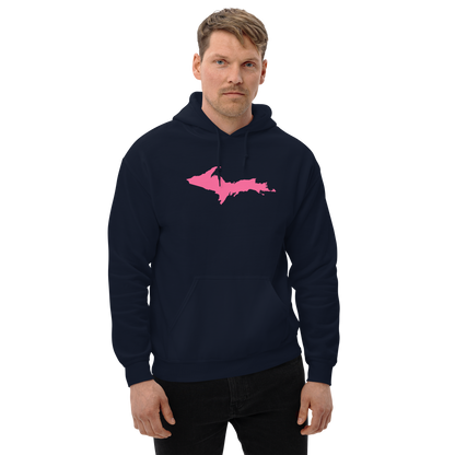 Michigan Upper Peninsula Hoodie (w/ Pink UP Outline) | Unisex Standard