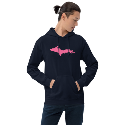 Michigan Upper Peninsula Hoodie (w/ Pink UP Outline) | Unisex Standard