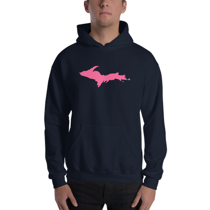 Michigan Upper Peninsula Hoodie (w/ Pink UP Outline) | Unisex Standard