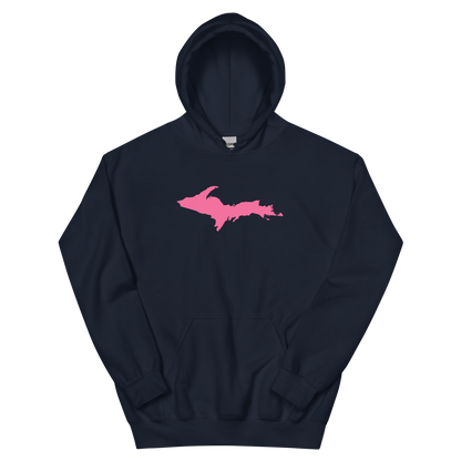 Michigan Upper Peninsula Hoodie (w/ Pink UP Outline) | Unisex Standard