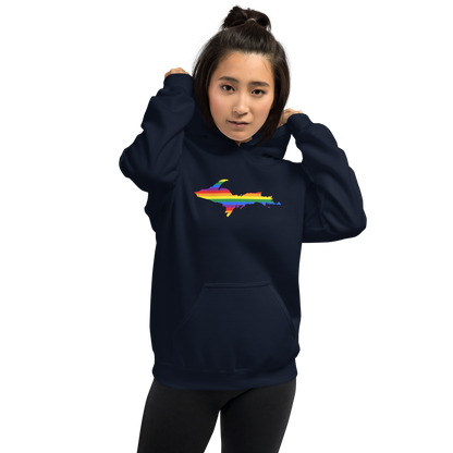 Michigan Upper Peninsula Hoodie (w/ UP Pride Flag Outline) | Unisex Standard