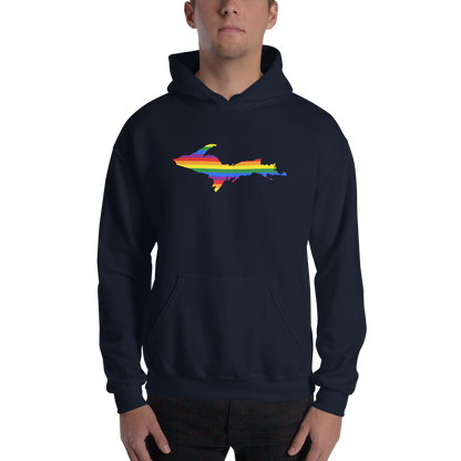 Michigan Upper Peninsula Hoodie (w/ UP Pride Flag Outline) | Unisex Standard