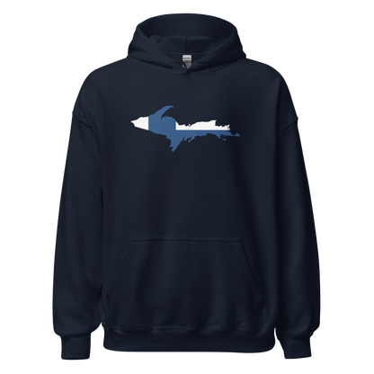 Michigan Upper Peninsula Hoodie (w/ UP Finland Flag Outline) | Unisex Standard