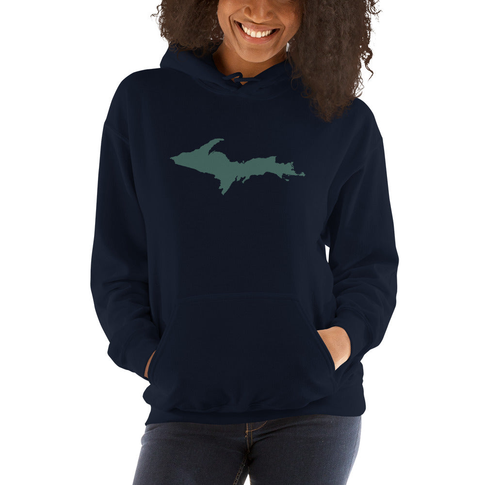 Michigan Upper Peninsula Hoodie (w/ Green UP Outline) | Unisex Standard