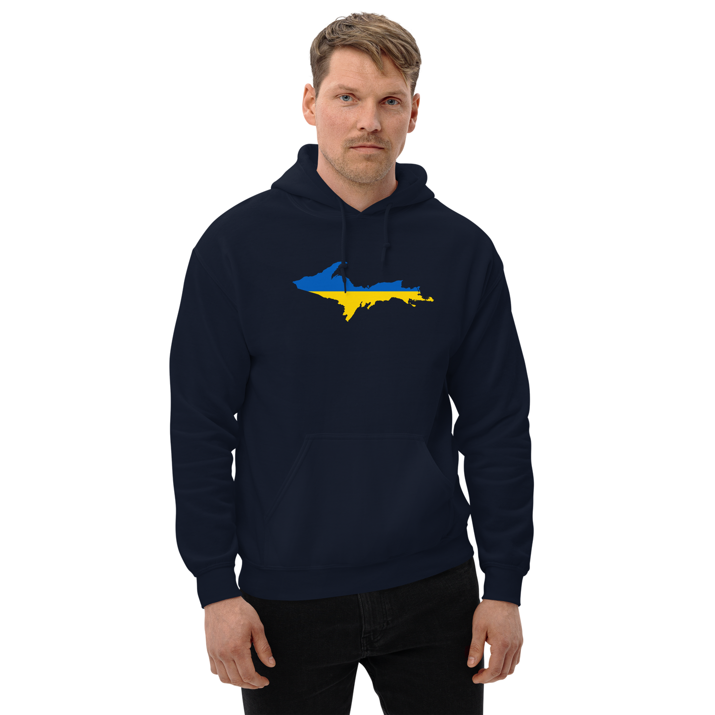 Michigan Upper Peninsula Hoodie (w/ UP Ukraine Outline) | Unisex Standard