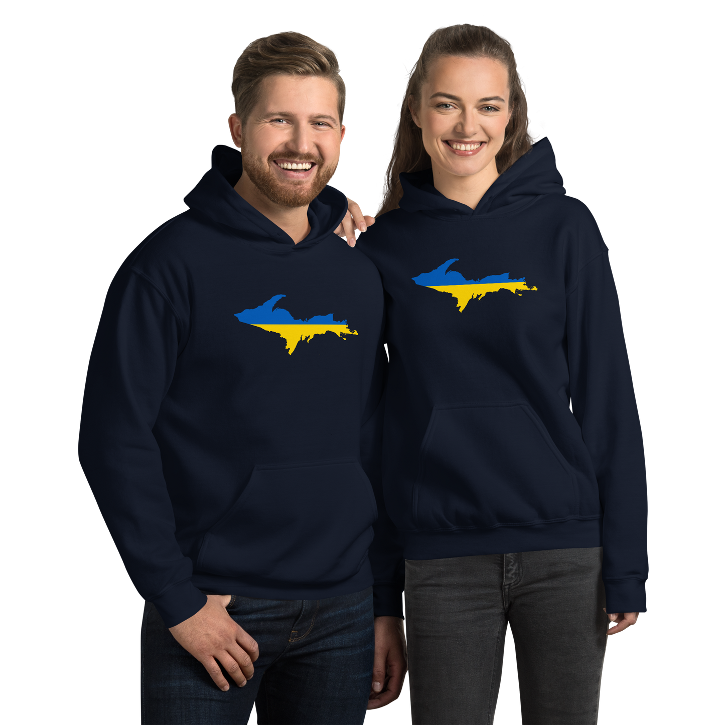 Michigan Upper Peninsula Hoodie (w/ UP Ukraine Outline) | Unisex Standard