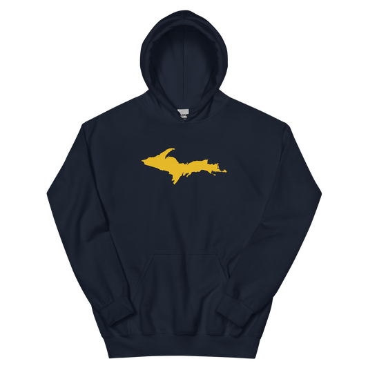 Michigan Upper Peninsula Hoodie (w/ Gold UP Outline) | Unisex Standard