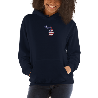 Michigan Hoodie (w/ MI USA Flag) | Unisex Standard - Emb.