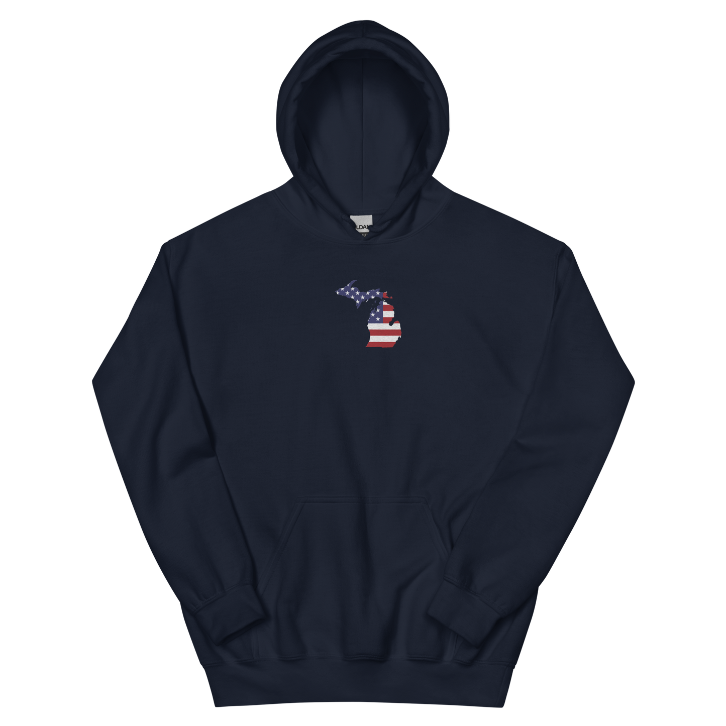 Michigan Hoodie (w/ MI USA Flag) | Unisex Standard - Emb.