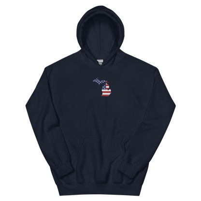 Michigan Hoodie (w/ MI USA Flag) | Unisex Standard - Emb.