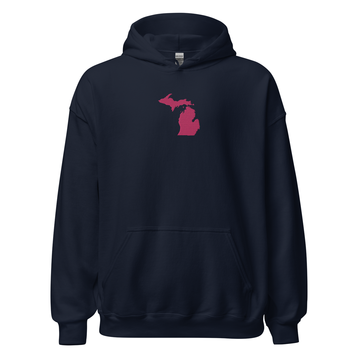 Michigan Hoodie (w/ Pink MI Outline) | Unisex Standard - Emb.