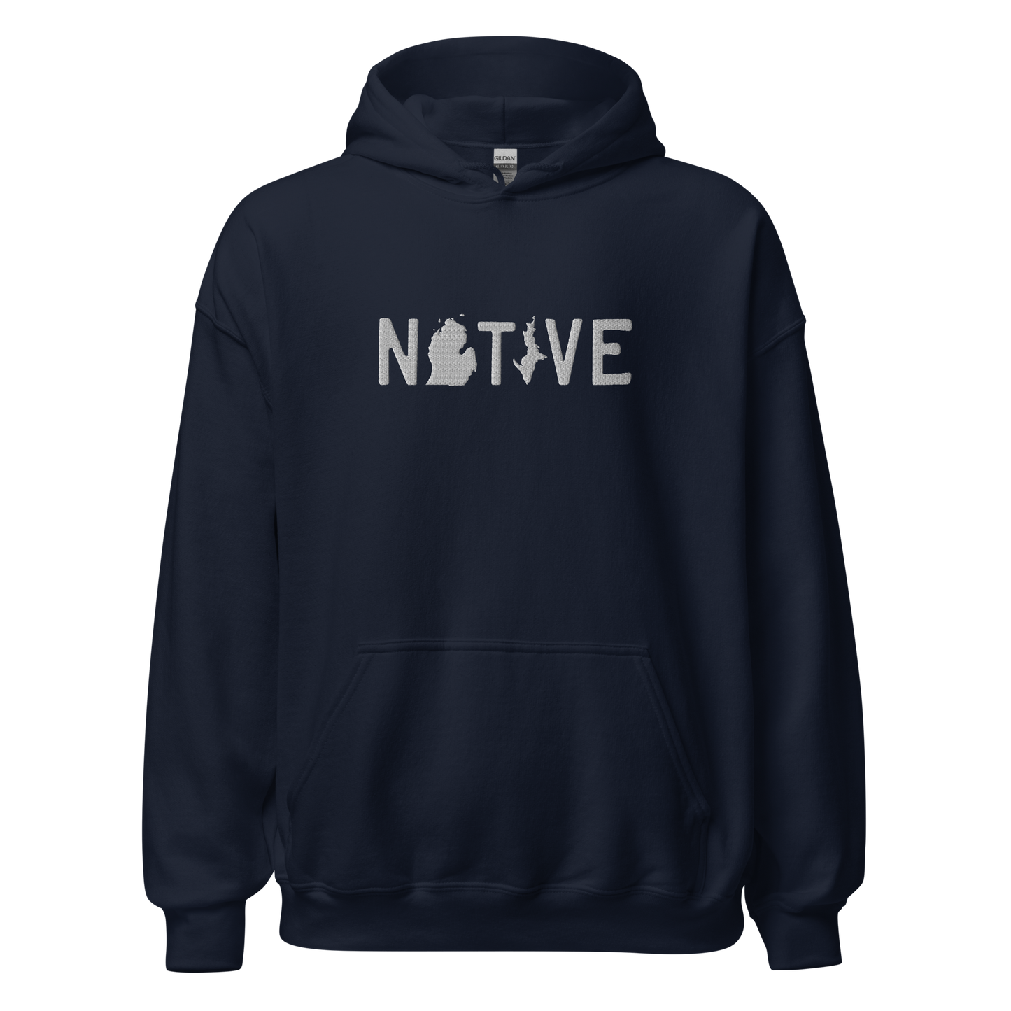 Michigan 'Native' Hoodie (Licence Plate Font) | Unisex Standard - Emb.