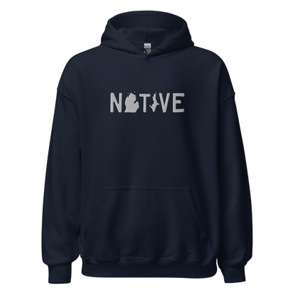 Michigan 'Native' Hoodie (Licence Plate Font) | Unisex Standard - Emb.