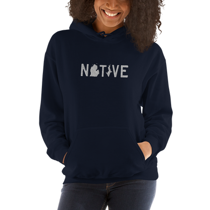 Michigan 'Native' Hoodie (Licence Plate Font) | Unisex Standard - Emb.