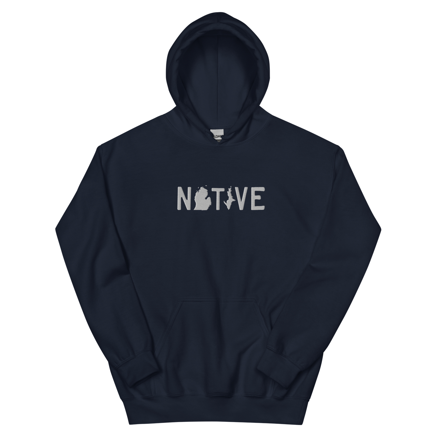 Michigan 'Native' Hoodie (Licence Plate Font) | Unisex Standard - Emb.