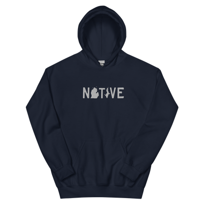 Michigan 'Native' Hoodie (Licence Plate Font) | Unisex Standard - Emb.