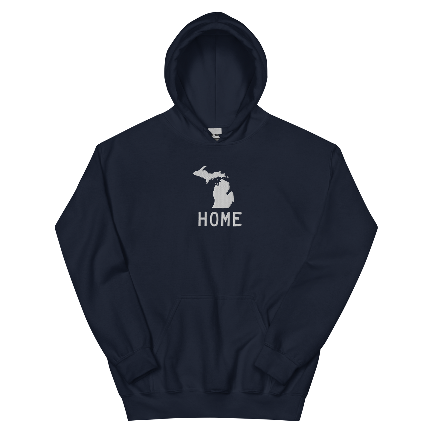 Michigan 'Home' Hoodie (Licence Plate Font) | Unisex Standard - Emb.