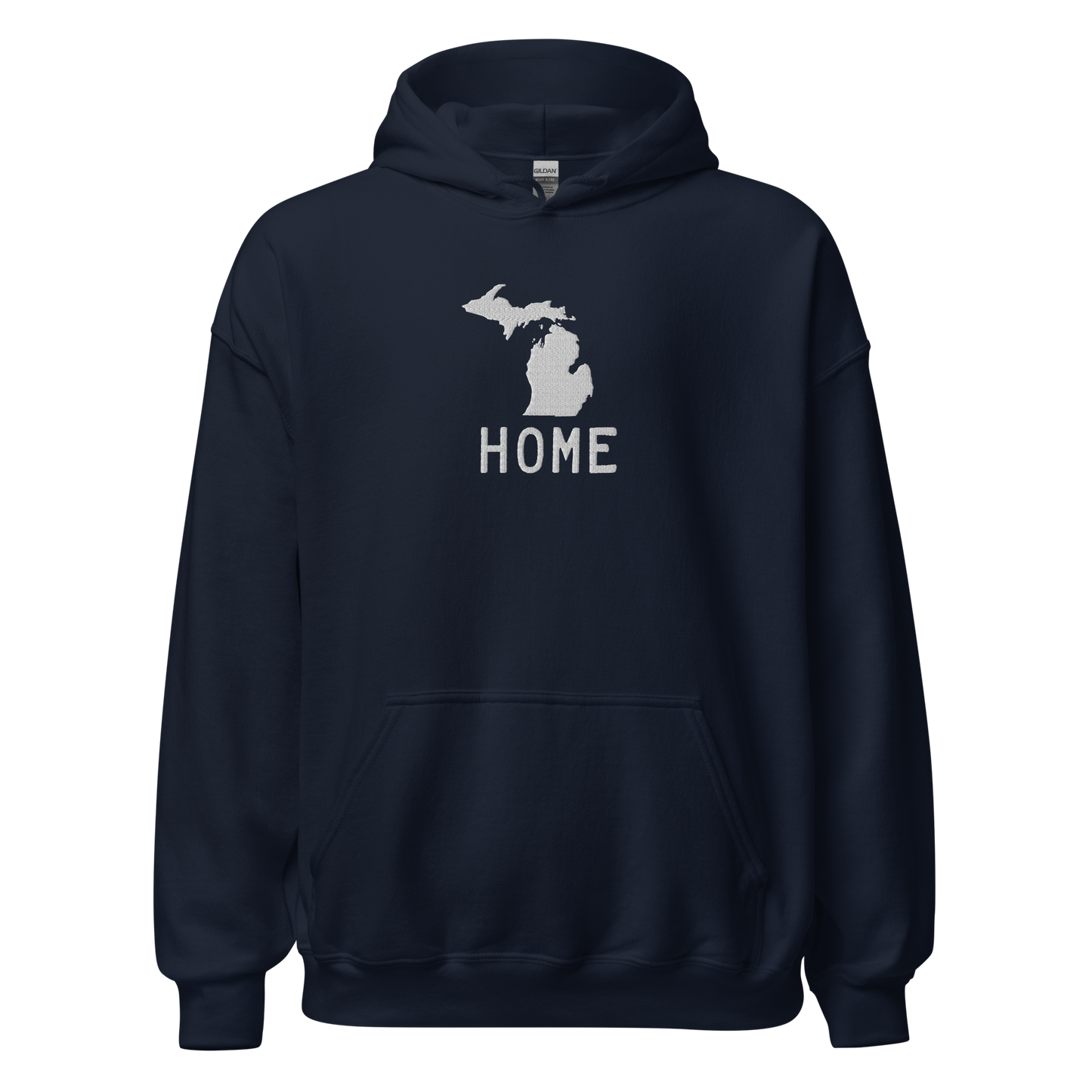 Michigan 'Home' Hoodie (Licence Plate Font) | Unisex Standard - Emb.