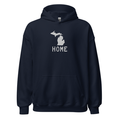 Michigan 'Home' Hoodie (Licence Plate Font) | Unisex Standard - Emb.