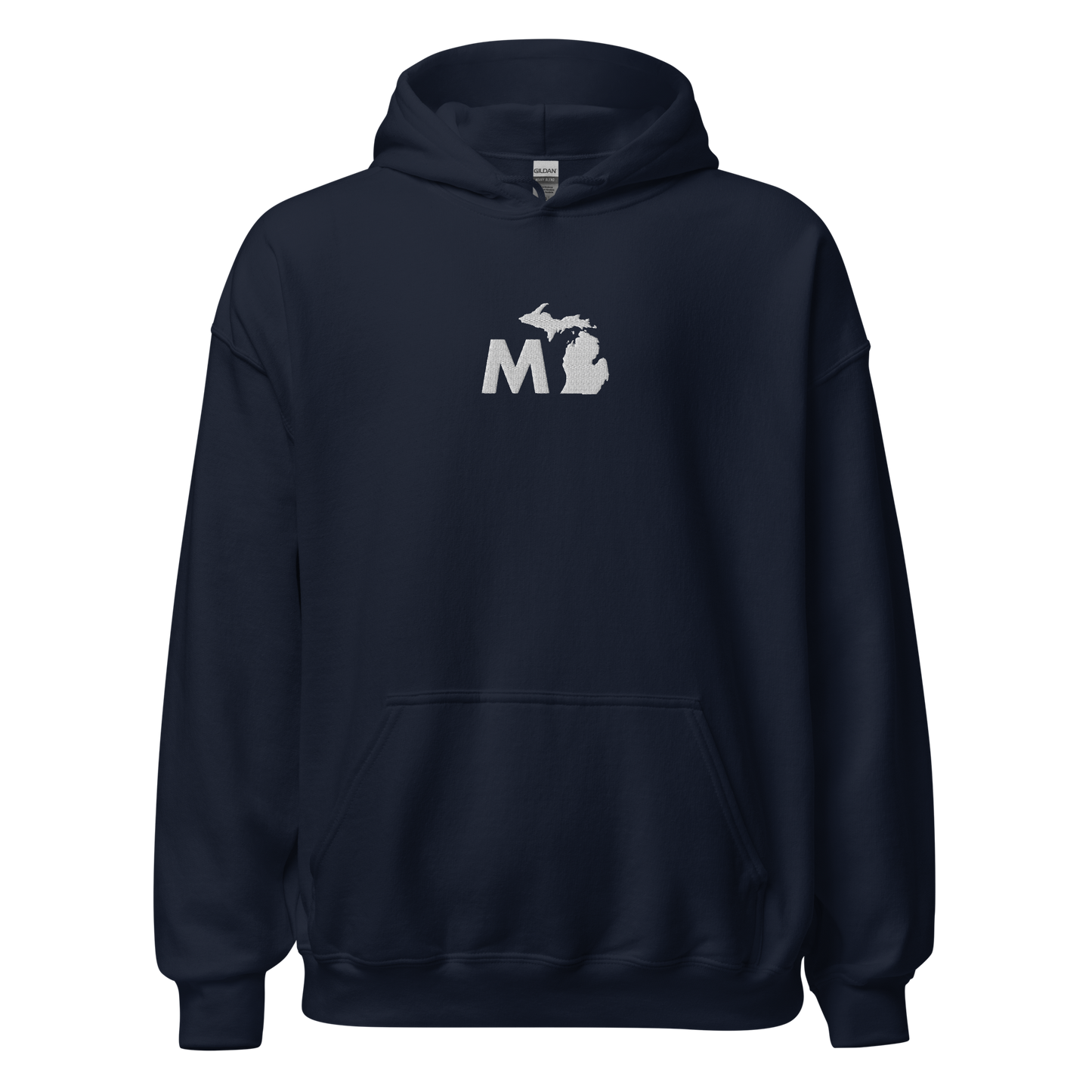 Michigan 'MI' Hoodie (Geometric Sans Font) | Unisex Standard - Emb.