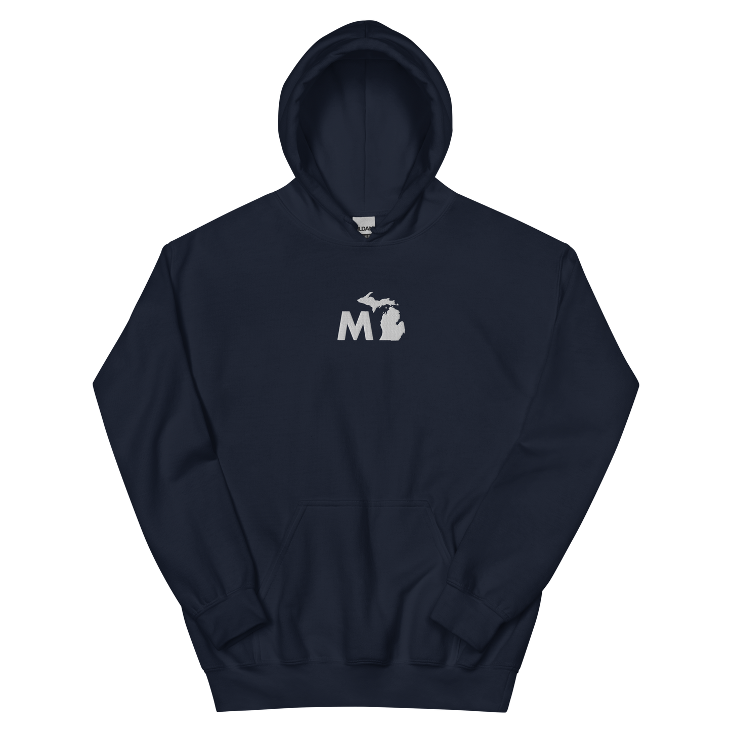 Michigan 'MI' Hoodie (Geometric Sans Font) | Unisex Standard - Emb.