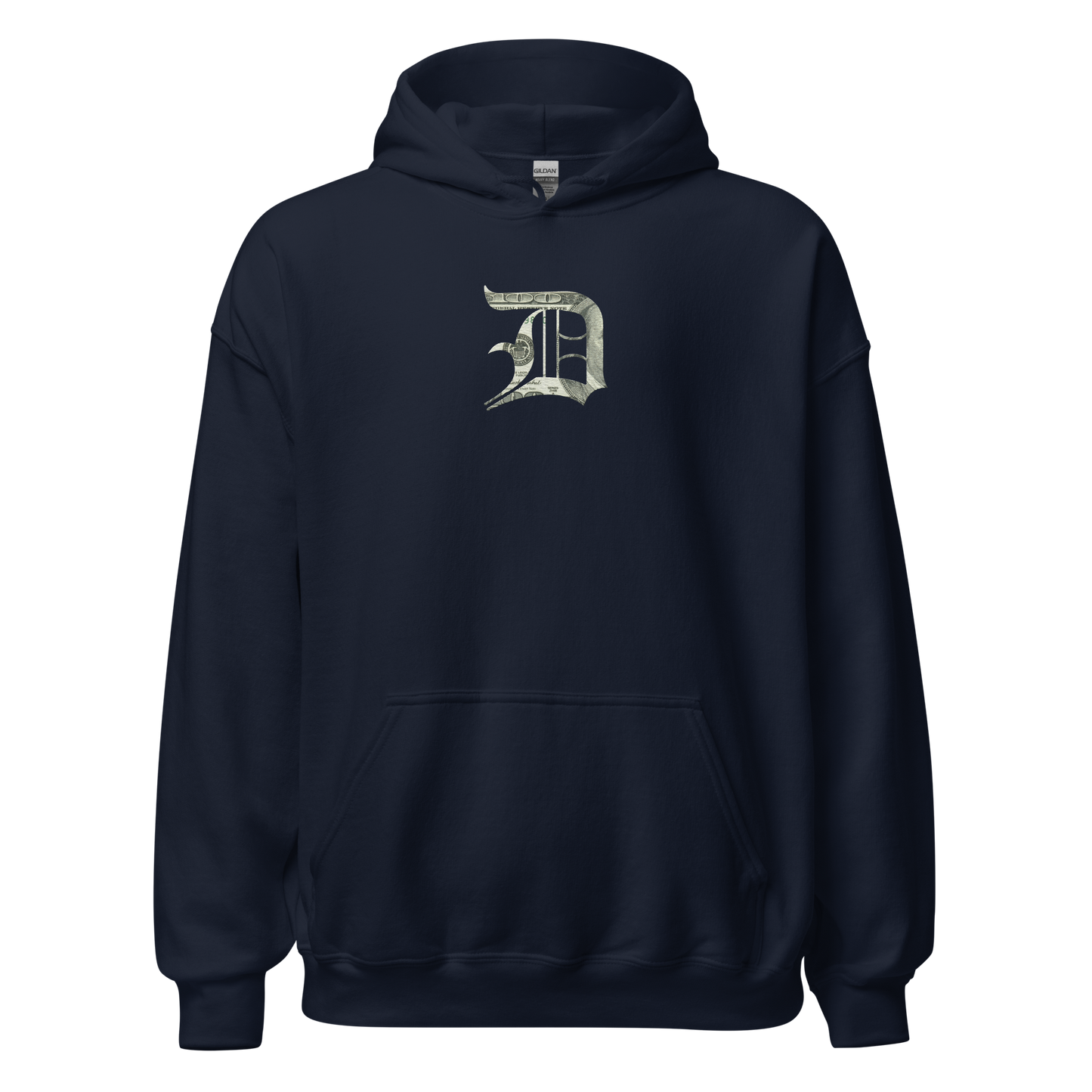 Detroit 'Old English D' Hoodie (Benjamins Edition) | Unisex Standard - Emb.