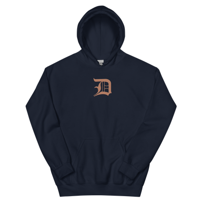 Detroit 'Old English D' Hoodie (Copper Color) | Unisex Standard - Emb.