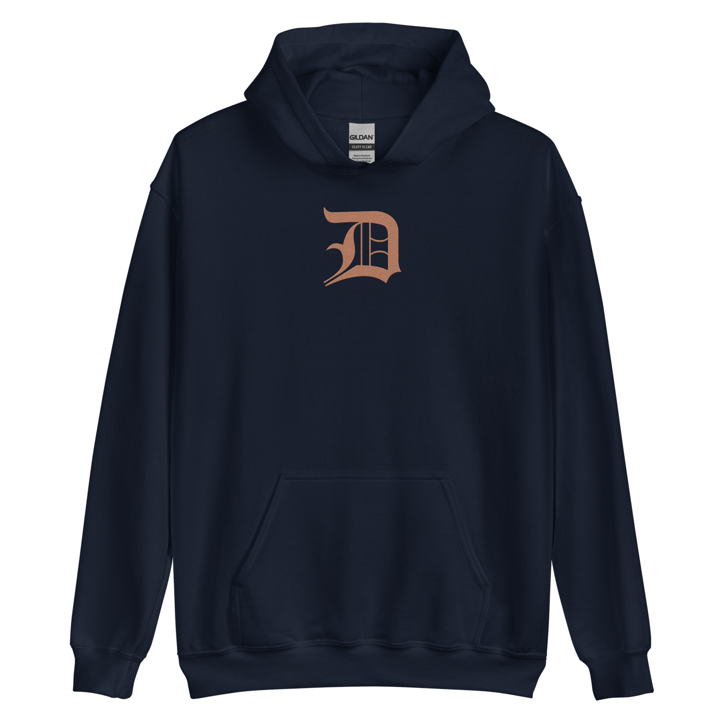 Detroit 'Old English D' Hoodie (Copper Color) | Unisex Standard - Emb.