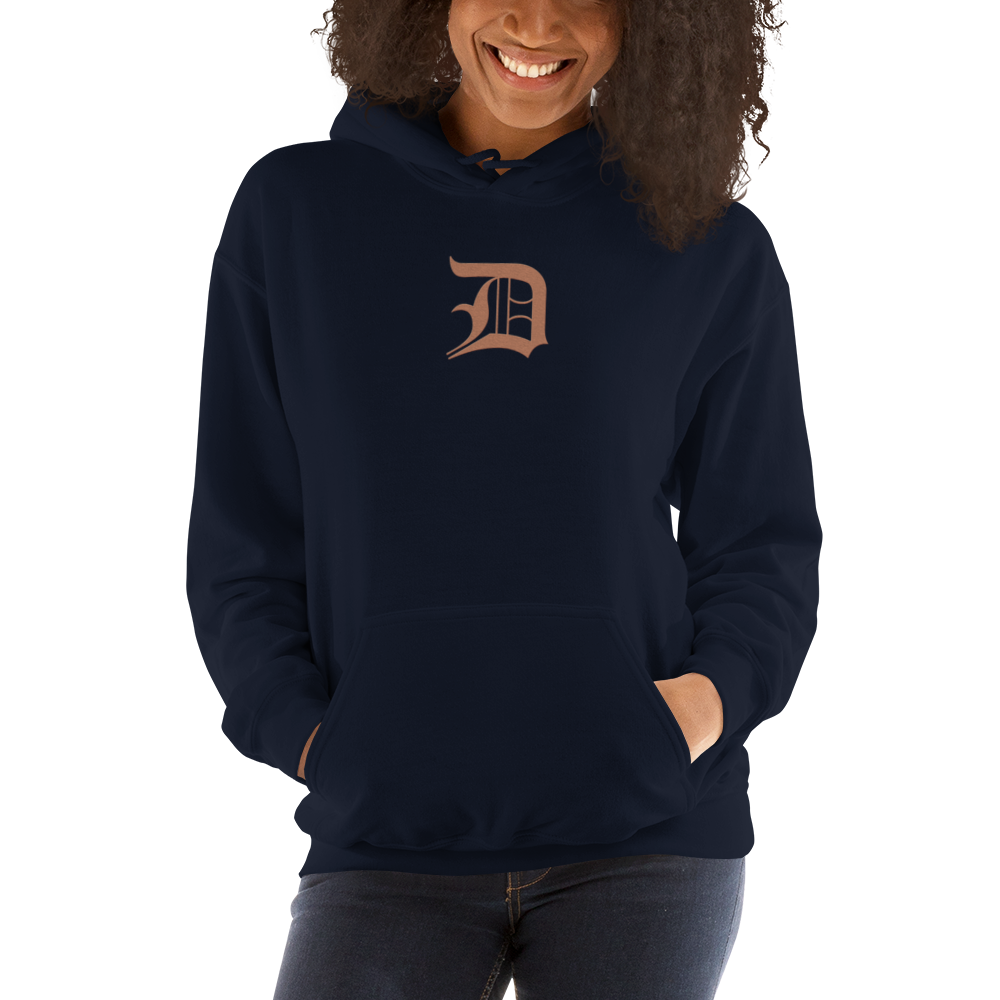 Detroit 'Old English D' Hoodie (Copper Color) | Unisex Standard - Emb.