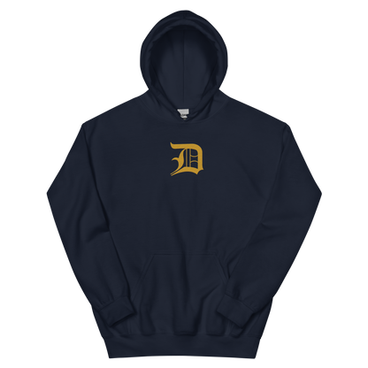 Detroit 'Old English D' Hoodie (Gold) | Unisex Standard - Emb.