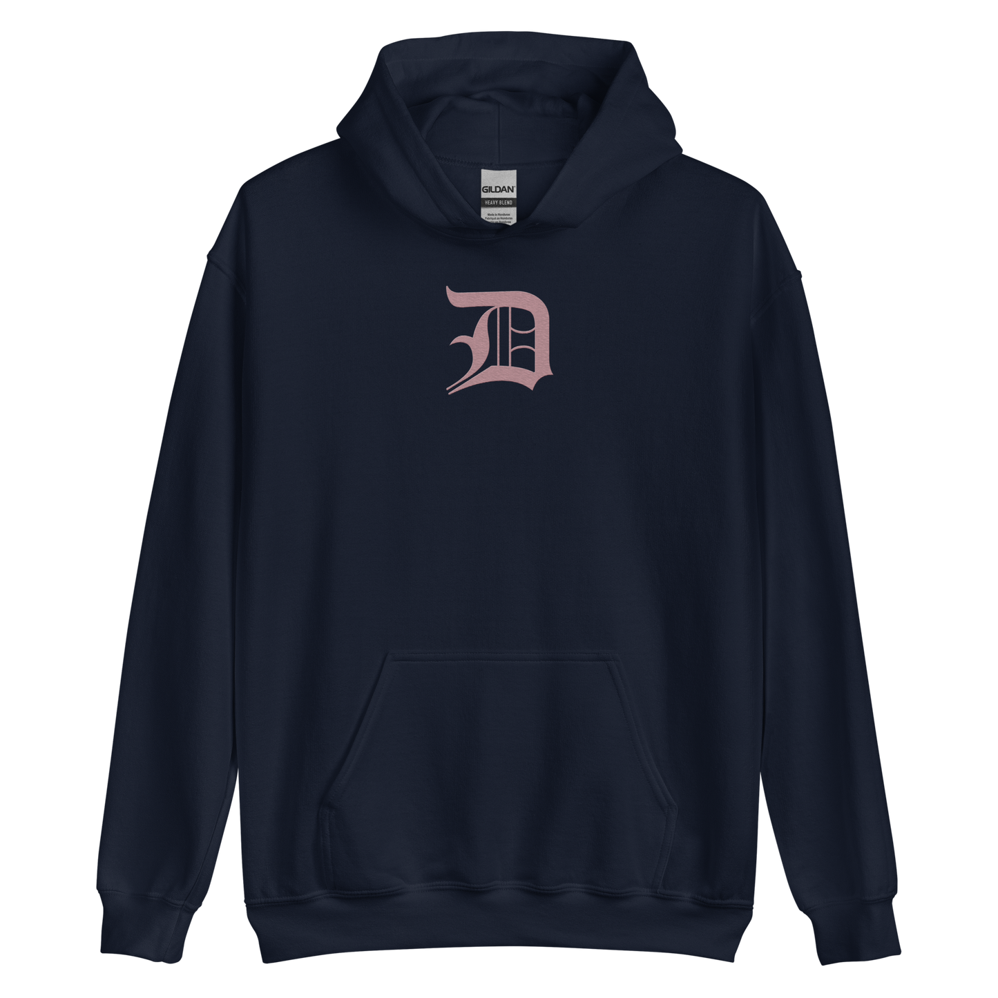 Detroit 'Old English D' Hoodie (Cherry Blossom Pink) | Unisex Standard - Emb.