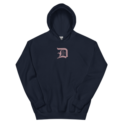 Detroit 'Old English D' Hoodie (Cherry Blossom Pink) | Unisex Standard - Emb.