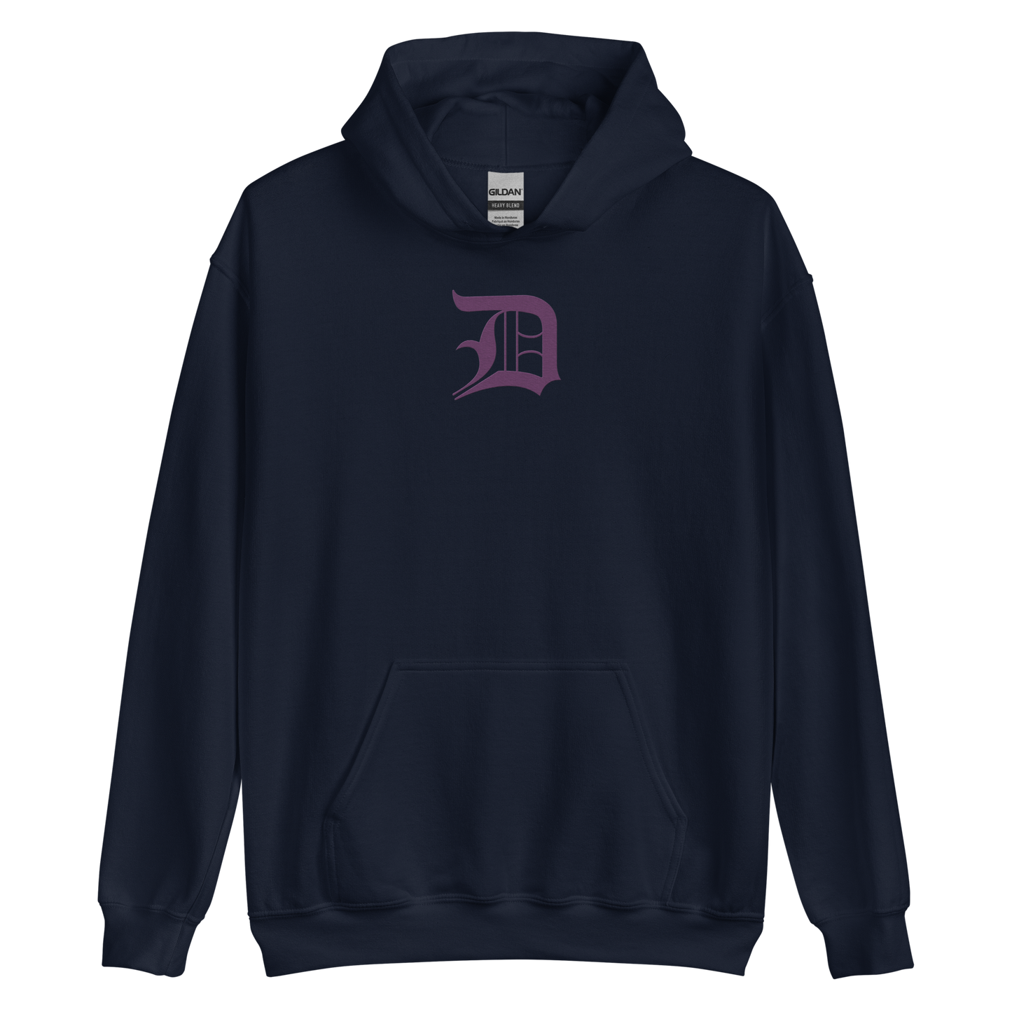 Detroit 'Old English D' Hoodie (Plum) | Unisex Standard - Emb.