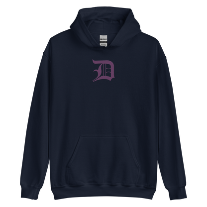 Detroit 'Old English D' Hoodie (Plum) | Unisex Standard - Emb.